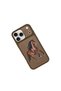 Sbprc iPhone 17 Pro Compatible Case 3D Pu Leather Boris Inside Suede Cover - Brown - 2