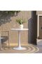 Trinket Side Table Dia70×75 cm – Modern White Round Table for Home, Patio & Coffee Corner - 4