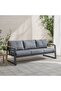 Roma 3-Seater Outdoor Sofa – Dark Grey Premium Patio Lounge Set - 7