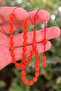 Marley Orange Barley Cut Special System Fire Amber Prayer Beads 201024763