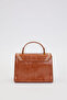 Authentic Phaeton Metal Logo and Embroidery Detailed Medium Size Women's Hand and Shoulder Bag Lv930574 Camel - 4