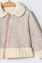 Baby Girl Plush Collar Zippered Lined Winter Jacket - 7