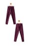 Girl's Stretch Fabric & Corded Fabric & Elastic Waist Velvet Tights - 5