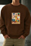Çakmaktaş Family Printed Crew Neck Sweatshirt