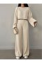 Contrast Stitching Detailed Women's Knitwear Set – Oversized Models
