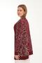 Mercerized Patterned Double Suit Jacket and Blouse - 3