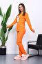 Orange Winter Cotton Interlock Pajama Set - 2