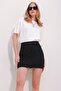Black Velcro Waist Mini Skirt Alc-X11517