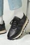 Dustin Model Genuine Leather Handmade Black Sneaker Shoes - 2