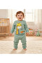 Baby Giraffe Printed Snap Fastener Top and Bottom Two-Piece Casual Set 6-18 Months