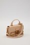 Authentic Phaeton Metal Logo Embroidery and Belt Detail Small Size Women's Hand and Shoulder Bag Lv930576 Beige - 2