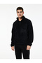 Regular Fit Half Zip Fleece Sweatshirt with Pockets