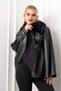 Women's Winter Black Luxury Winter Faux Leather Poncho Stylish Daily Comfortable 2615 - 3