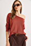 Women's Tile Boat Neck Slim Knit Sweater Kzk-19001060 - 3