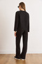 Women's Black Thessaloniki Top Sweater Bottom Stitching Detail Pants Set Tkm-19000427 - 3