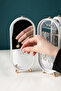 Plastic Foldable Mirrored Standing Jewelry Stand - Jewelry Organizer White - 2
