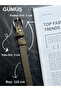 Fact Striped Ring Patterned Suede Women's Silver Buckle Belt Jacket Belt Dress Belt Trouser Belt - 2