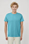 Light Blue Crew Neck Short Sleeve Men's T-Shirt William