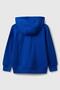 Boy's cobalt blue front logo printed zippered hooded sweatshirt - 2