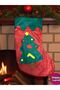 Christmas Gift Giving Christmas Sack Pine Tree Patterned Socks Decorative Sack Ornament 38 X17 cm Hpy-14 - 3