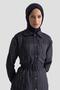 Woven Sequin Paneled Double Suit with Trousers Navy Blue 25Kt664 - 2
