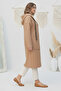 Zippered Plush Cap Z4739 Beige - 2