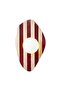 Forest Travertine Marble Wall Sconce with Burgundy Stripes and Opal Glass Decorative Modern Sconce - 5