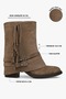 Women's Inferno Mink Genuine Suede Leather Tasseled Boots - 4