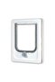 Cat-flap for Wooden Door - 4 Position (White)