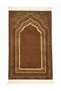 Mihrap Patterned Lined Chenille Prayer Rug – Luxurious Texture, Gold Detailing, Gift Prayer Rug