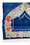 Floral Patterned Chenille Prayer Rug – Luxurious Design for Gifts, Dowry, and Dowry Gifts - 4