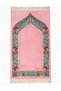 Floral Patterned Chenille Prayer Rug – Luxurious Design for Gifts, Dowry, and Dowry Gifts