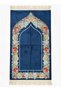 Floral Patterned Chenille Prayer Rug – Luxurious Design for Gifts, Dowry, and Dowry Gifts