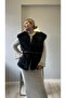 Women's Stylish Belted Fur Vest - 2