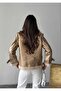 Leather Fabric Silver Fur Detailed Jacket Coat Women - 3