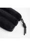 Plush AirPods and Mini Accessory Case – Faux Fur, Magnetic Closure – Black - 3