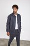 New Season Men's Single Pocket Scuba Gray Suede Shirt Mz19811 - 3