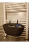 Natural Wicker Hanging Basket – Bathroom & Kitchen Wall and Honeycomb Towel Rack Top Organizer - 2