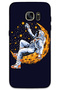 Samsung Galaxy S7 Edge Case Hd Pattern Printed Back Cover - Astronaut Moon