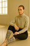 Basic Patterned Leggings with Cotton Content - 2