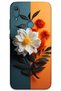 Huawei Y6S Case Hd Pattern Printed Back Cover - White Orange Flower