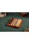 Handmade 17.5 cm Magnetic Wooden Chess Set, Portable Solid Wood Foldable and Portable - 7