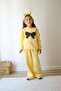 Beaded Bow Embroidered Girl's 2-Piece Set