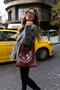 Shopper Bag Shoulder Bag with Belt Accessory Claret Red - 8