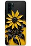 Huawei P30 Pro Case Hd Pattern Printed Back Cover - Black Yellow Flower