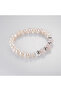 Relaxing, Calming, Energy Bracelet Real Pearl Pink Quartz Stone Bracelet Mkt.1.10001.3 - 2