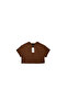 تي شيرت Fiora Brown Crop الأساسي