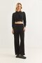 Women's Hair Braid Knitted Fabric Double Set Black
