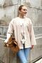 Women's Cashmere Front Tie Jacket Beige