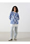 Crew Neck Patterned Women's Sweatshirt Tunic - 2